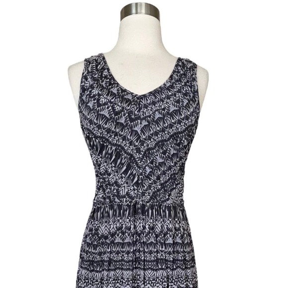 ANTHROPOLOGIE WESTON WEAR Vera Mesh Dress Geometric Print Sleeveless Gray Small - Picture 4 of 9